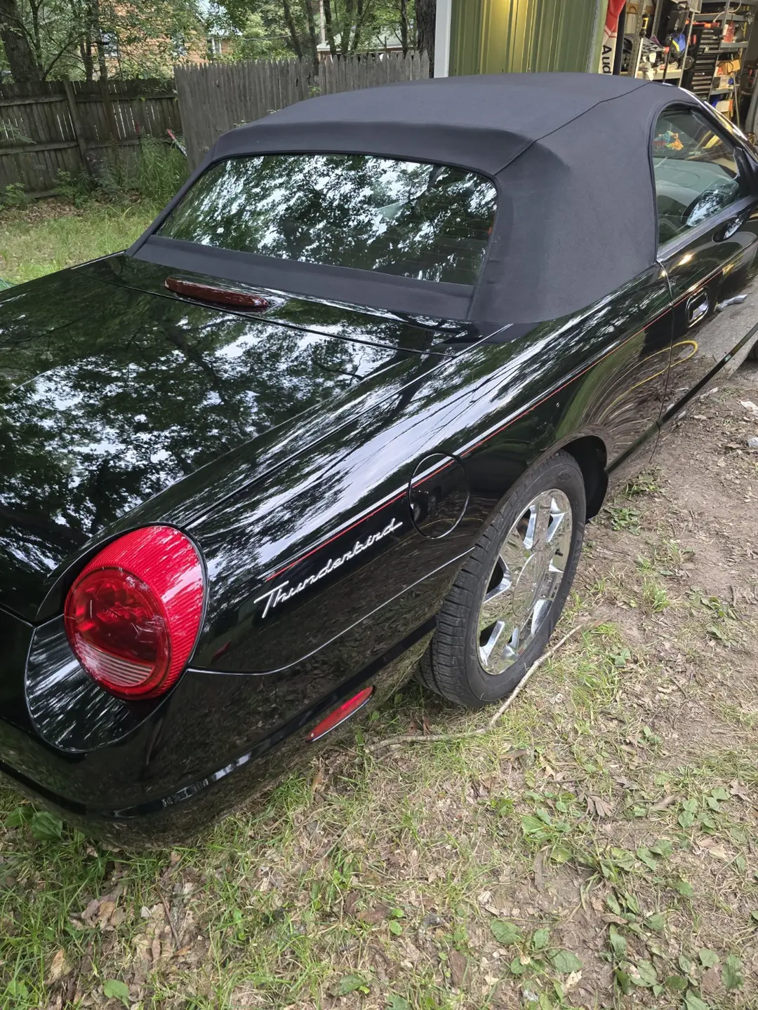 Black 2002 Ford Thunderbird after a four-stage ShineLab paint correction